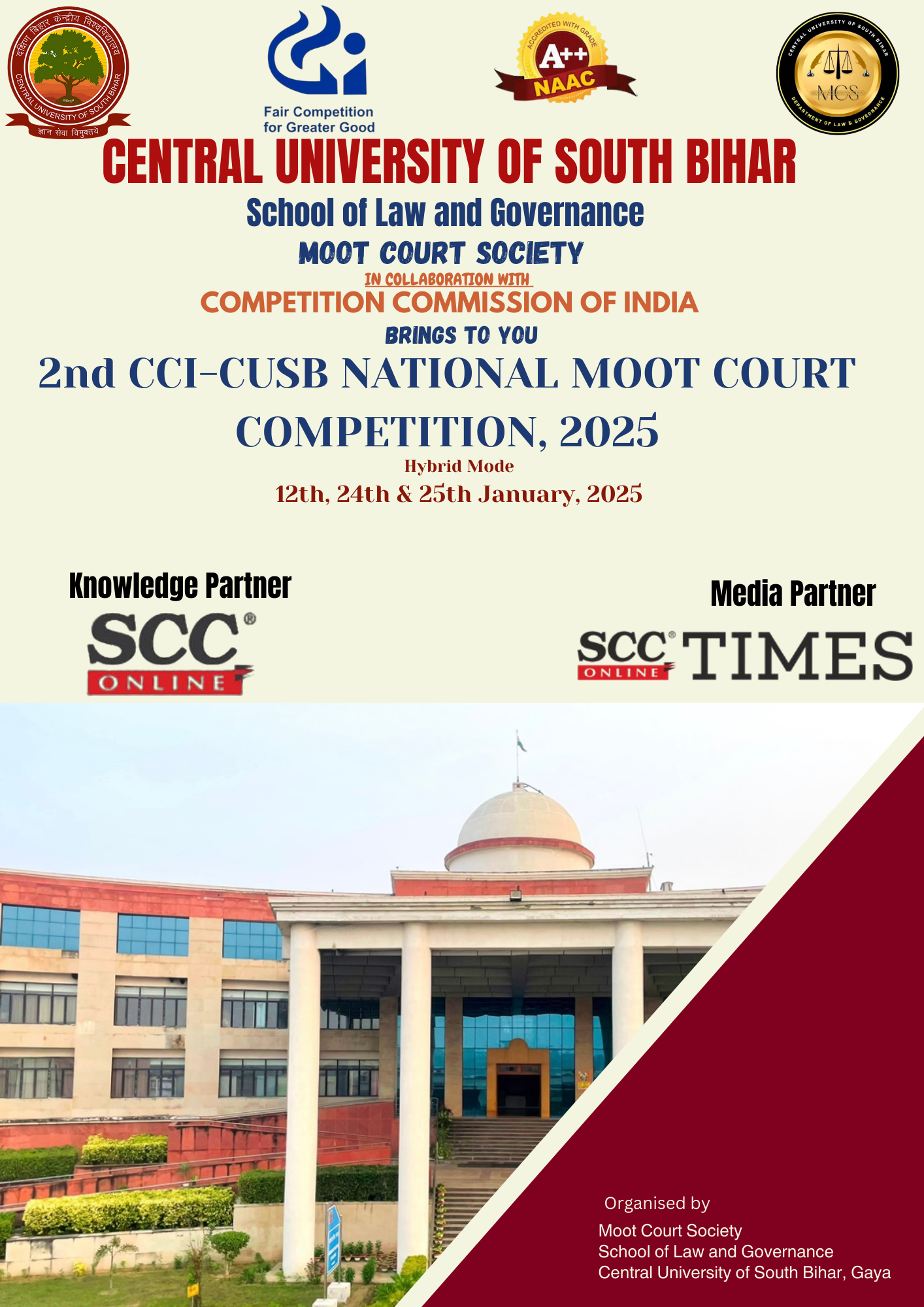 Second edition of CCI–CUSB National Moot Court Competition, 2025